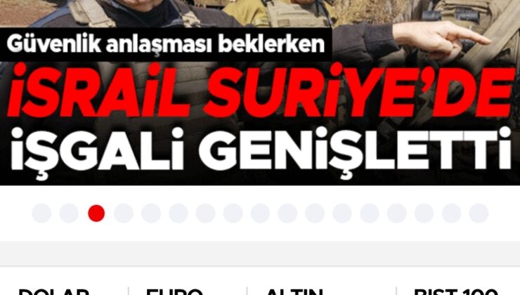 GÜVENLİK ANLAŞMASI BEKLENİRKEN İSRAİL’İN SURİYE’DEKİ İŞGALİ ?