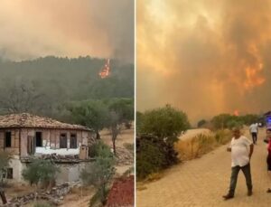 DENİZLİ’DEN AYDIN’A SIÇRAYAN YANGIN KABUS OLDU: EVLER ALEVLERE TESLİM!